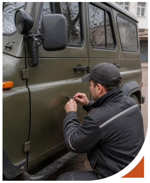 Профессиональное вскрытие автомобиля УАЗ без повреждений в Владивостоке